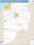 Michigan City-La Porte Metro Area Digital Map Basic Style